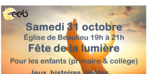 Invitation à la Fête de la Lumière le 31 octobre pour les enfants